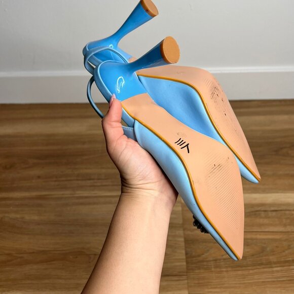 Pointed Toe Women's Shoes Shallow Diamond Shoes Low Heel Strappy Shoes Sandals - Picture 7 of 7